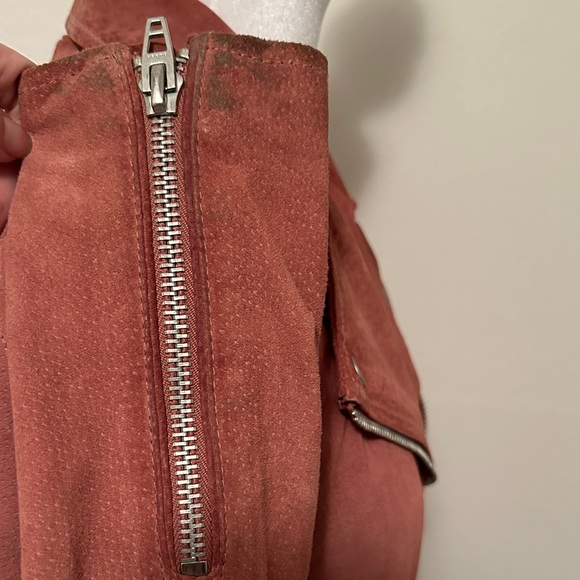 Blank NYC Suede Moto Jacket - Rust - Picture 9 of 14